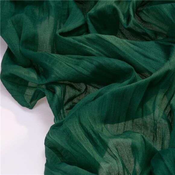 Emerald Green Cheesecloth Table Runner Fall Thanksgiving Boho Rustic Gauze - Picture 2 of 7